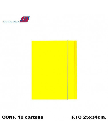 GARDA CARTELLA CON ELASTICO A4 GIALLO-3 LEMBI C.DEL [10PZ]