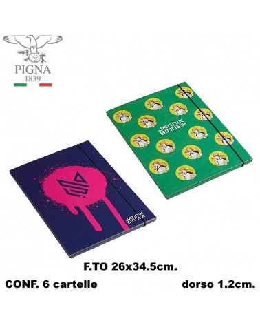 PIGNA CARTELLA CON ELASTICO A4 3 LEMBI D.1,2 SINNER [6PZ]