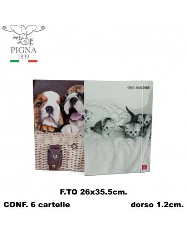 PIGNA CARTELLA CON ELASTICO 6PZ.D.1,2 DOLCI CUCCIOLI
