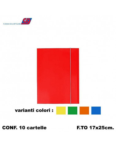 GARDA CARTELLA CON ELASTICO A5  3 LEMBI ASSORTITE [10PZ]