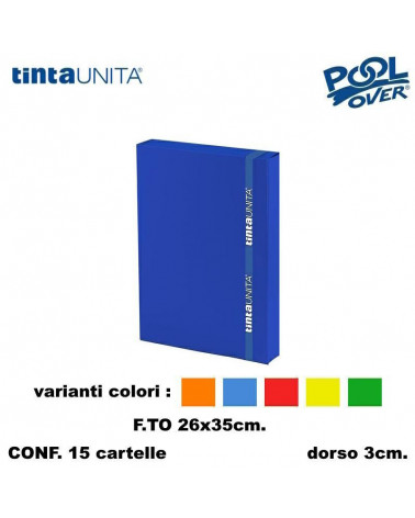 TINTA UNITA CARTELLA CON ELASTICO A4 DORSO 3 05577 [15PZ]