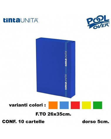 TINTA UNITA CARTELLA CON ELASTICO A4 DORSO 5 05587 [10PZ]