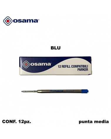 OSAMA REFIL PARKER 12PZ. BLU-SFERA