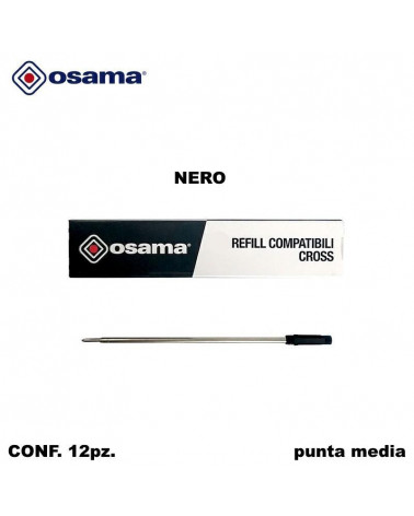 OSAMA REFIL CROSS 12PZ. NERO-SFERA