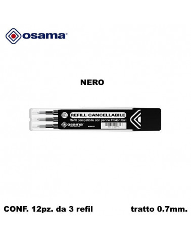 OSAMA REFIL GEL RISCRIVI 3PZ.12CF. NERO