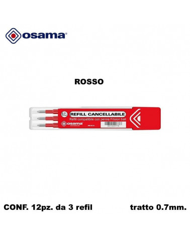 OSAMA REFIL GEL RISCRIVI 3PZ.12CF. ROSSO