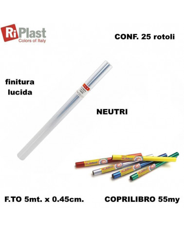 RI PLAST COPRILIBRO ROTOLO COVERLUX 5MT.NEUTRO[25PZ]