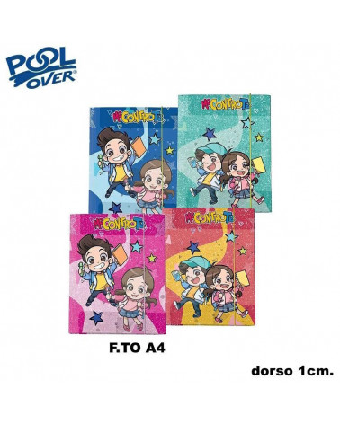 POOL OVER CARTELLA CON ELASTICO PPL DORSO 1 MCT GLAMOUR 50482