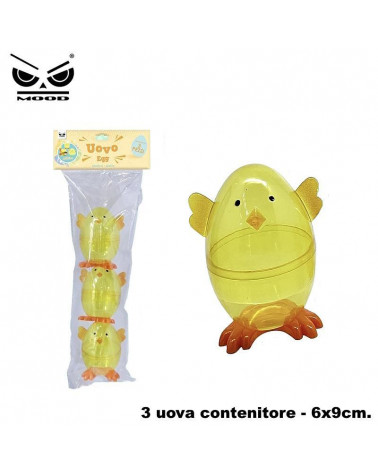 MOOD UOVA CONTENITORE IN PLASTICA PULCINO SET 3pz. ET097
