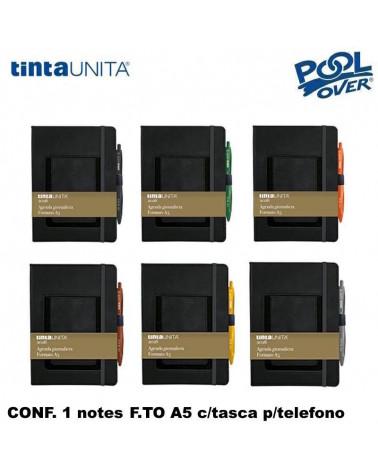 TINTA UNITA TACCUINI A5 PORTA TELEFONO + PENNA I'M