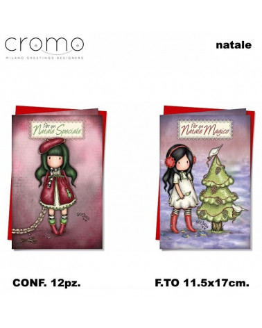 CROMO BIGLIETTI NATALE GORJUSS GJ.7686 [12PZ]