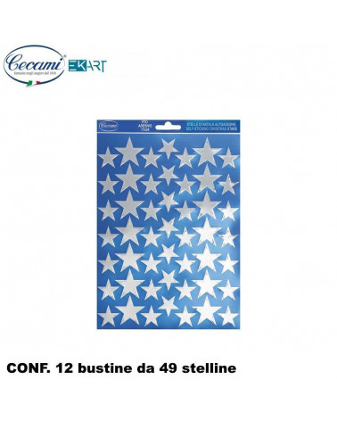 CECAMI STELLE ADESIVE ARGENTO PICCOLE 50049SA [12PZ]