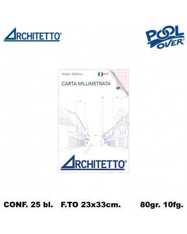 ARCHITETTO BLOCCO MILLIMETRATO 23X33 10FG. 44150 [25PZ]