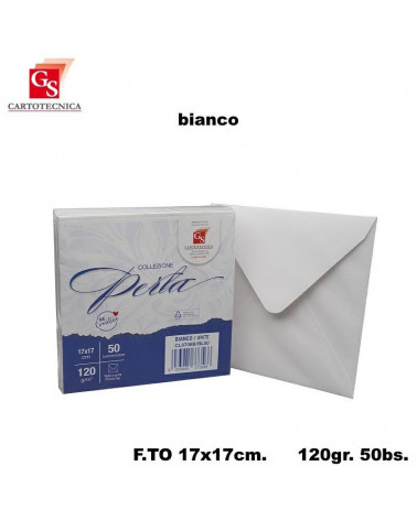GS BUSTE PERLA BIANCO 50PZ.120GR.17X17