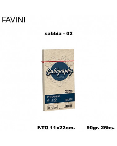 FAVINI PERGAMENA CALLIGRAPHY 90GR.25BS.C4 SABBIA 02