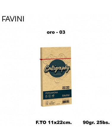 FAVINI PERGAMENA CALLIGRAPHY 90GR.25BS.C4 ORO 03