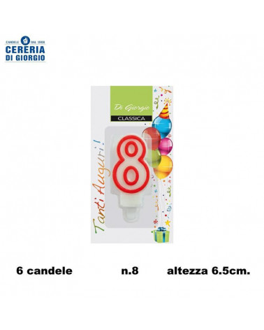 CERERIA DI GIORGIO CANDELA A NUMERO N.8 [6PZ]