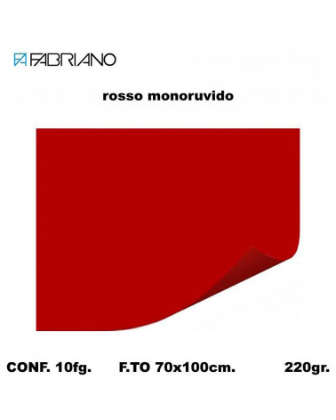 BRISTOL MONORUVIDO 70X100 ROSSO[10FG]