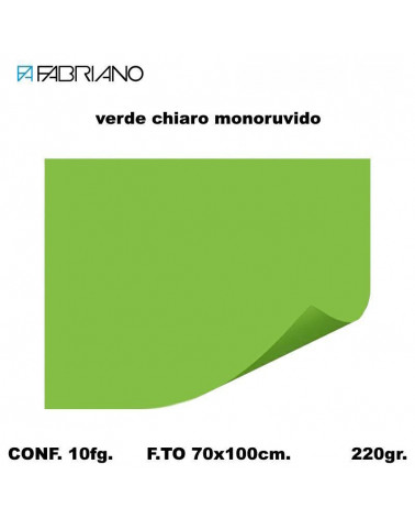 BRISTOL MONORUVIDO 70X100 VERDE CHIARO[10FG]