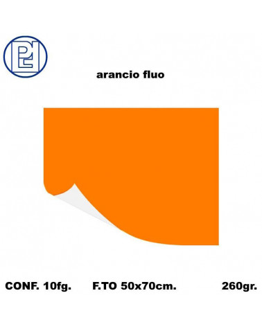 PICARTA CARTONCINO 50X70 ARANCIO FLUORESCENTE [10FG]