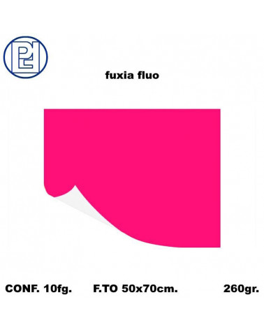 PICARTA CARTONCINO 50X70 FUXIA FLUORESCENTE [10FG]