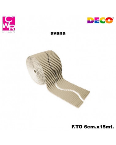 CWR BORDO ONDULATO ROTOLO 6cm.x15mt. AVANA
