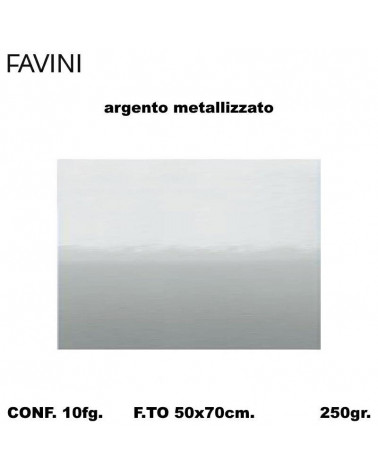 FAVINI CARTONCINO 50X70 ARGENTO METALLIZZATO [10FG]
