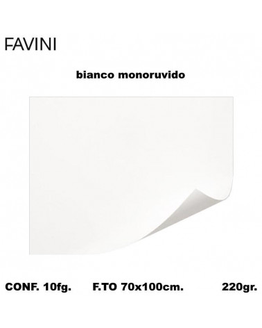BRISTOL FABRIANO MONORUVIDO 70X100 BIANCO[10FG]