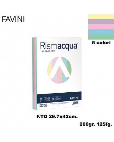 FAVINI RISMACQUA MIX A3 200gr.125fg.ASSORTITA-FOTOCOPIE