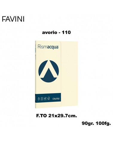 FAVINI RISMACQUA SMALL A4 90gr.100fg.AVORIO-FOTOCOPIE