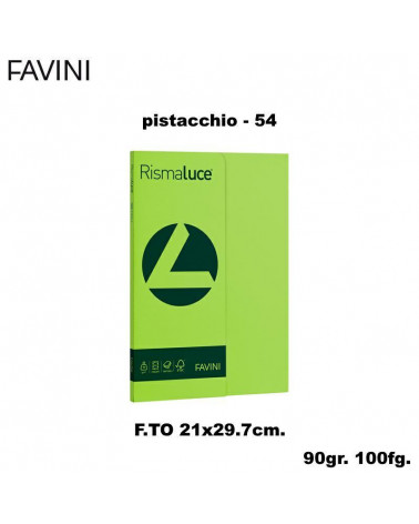 FAVINI RISMALUCE SMALL A4 90gr.100fg.PISTACCHIO-FOTOCOPIE