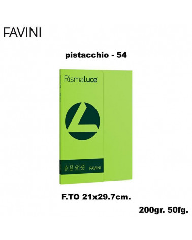 FAVINI RISMALUCE SMALL A4 200gr.50fg.PISTACCHIO-FOTOCOPIE