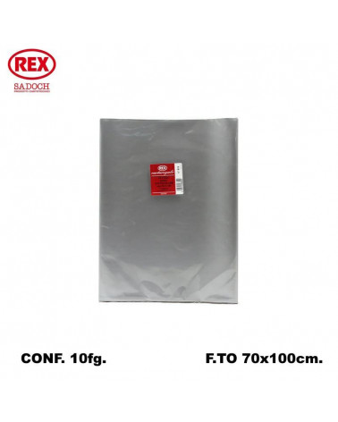 REX CARTA REGALO UNICOLORE 10FG. ARGENTO 819