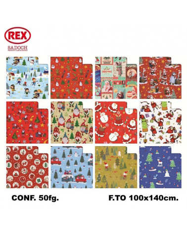 REX CARTA REGALO BIG NA4 50FG.NATALE