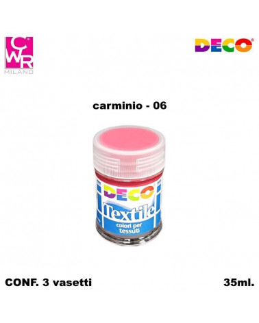 CWR COLORE PER STOFFA FLACONE CARMINIO 06 35ml. [3PZ]
