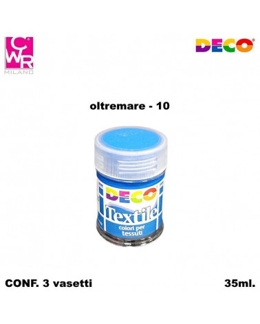 CWR COLORE PER STOFFA FLACONE OLTREMARE 10 35ml. [3PZ]