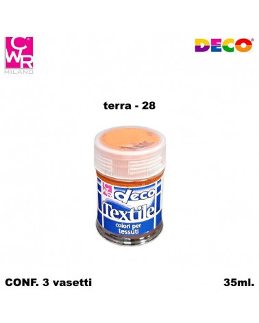 CWR COLORE PER STOFFA FLACONE TERRA 28 35ml. [3PZ]
