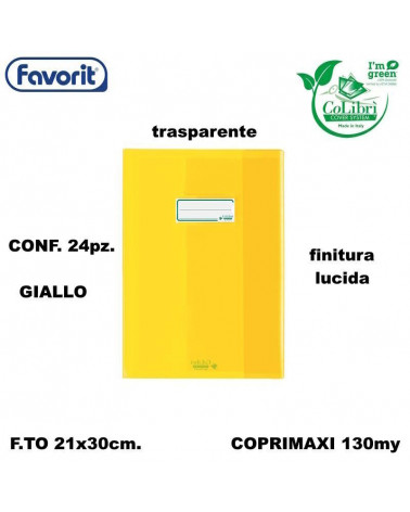 COLIBRI COPRIMAXI 130MY TRASPARENTI GIALLO [24PZ]