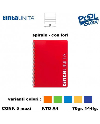 TINTA UNITA MAXI SPIRALE FORI 144FG 1R 51353-90648 [5PZ]