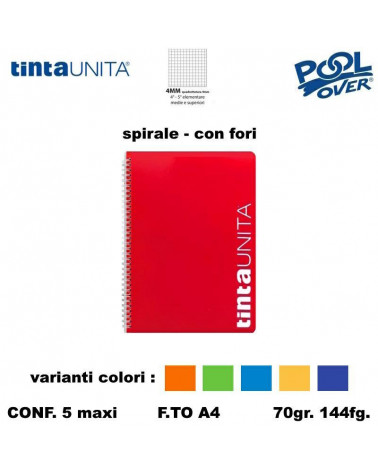 TINTA UNITA MAXI SPIRALE FORI 144FG 4MM 51355-90649 [5PZ]