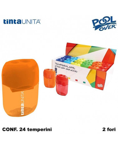 TINTA UNITA TEMPERINO CONTENITORE 2 FORI PER ASTUCCIO [24PZ] 50571
