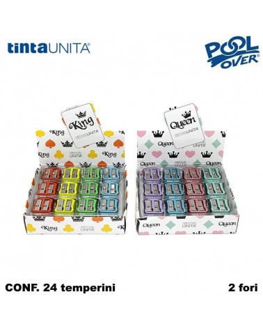 TINTA UNITA TEMPERINO METALLO 2 FORI LSTP QUEEN/KING 24PZ.50587