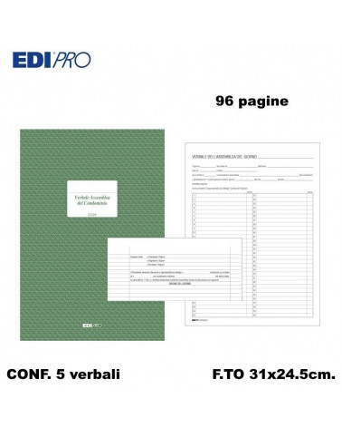 EDIPRO VERBALI ASSEMBLEE/CONDOMINIO 31x24.5 E2529 [5PZ]