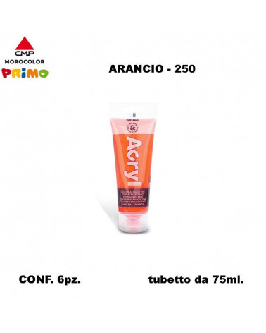 PRIMO COLORE ACRILICO 75ml.ARANCIO 250 [6PZ]