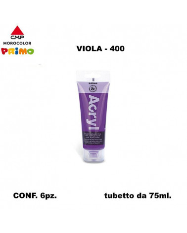 PRIMO COLORE ACRILICO 75ml.VIOLA 400 [6PZ]