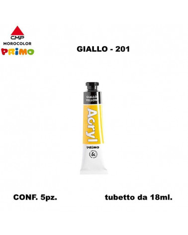PRIMO TEMPERA ACRILICA 18ML. GIALLO 201 [5PZ]
