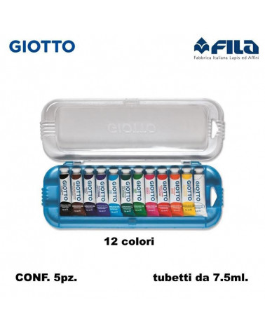 GIOTTO TEMPERA T.3 12COL. 7,5ML. [5PZ]