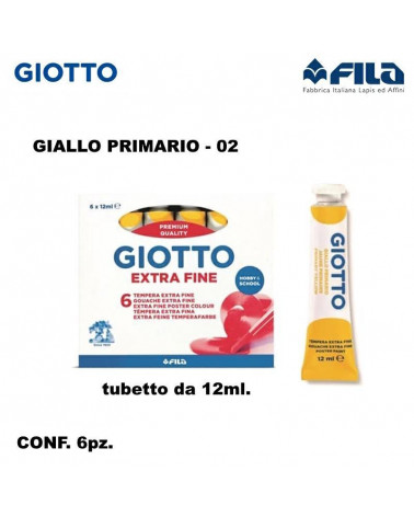 GIOTTO TEMPERA T.4 12ML. GIALLO PRIMARIO 02 [6PZ]