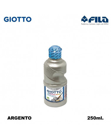 GIOTTO TEMPERA ACRILICA 250ML. ARGENTO