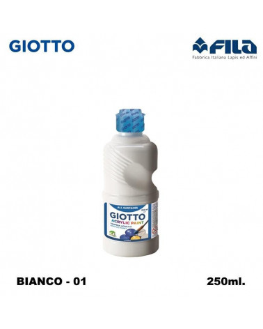 GIOTTO TEMPERA ACRILICA 250ML. BIANCO 01
